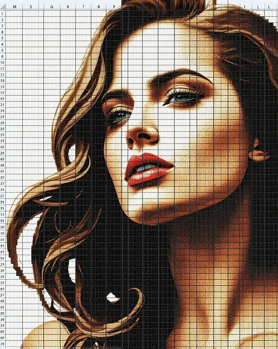 Create a striking portrait a grid - Free AI Photo Generator - starryai