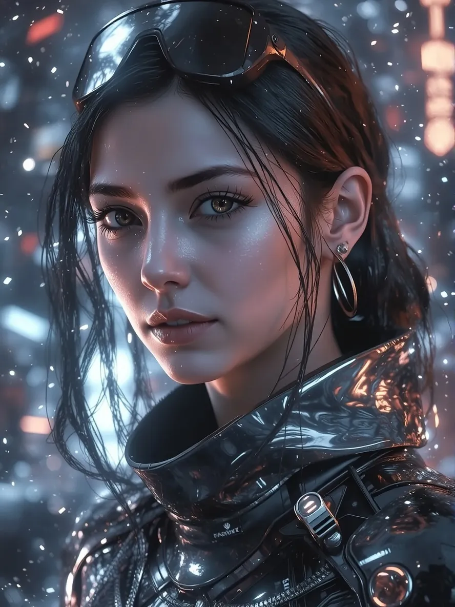 A digital portrait a young woman, - Free AI Photo Generator - starryai