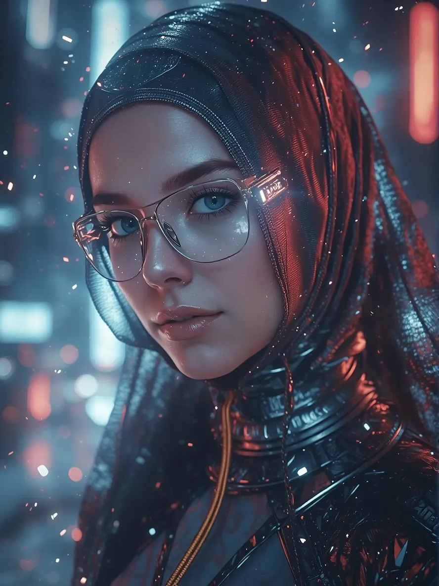 A digital portrait a young woman, - Free AI Photo Generator - starryai