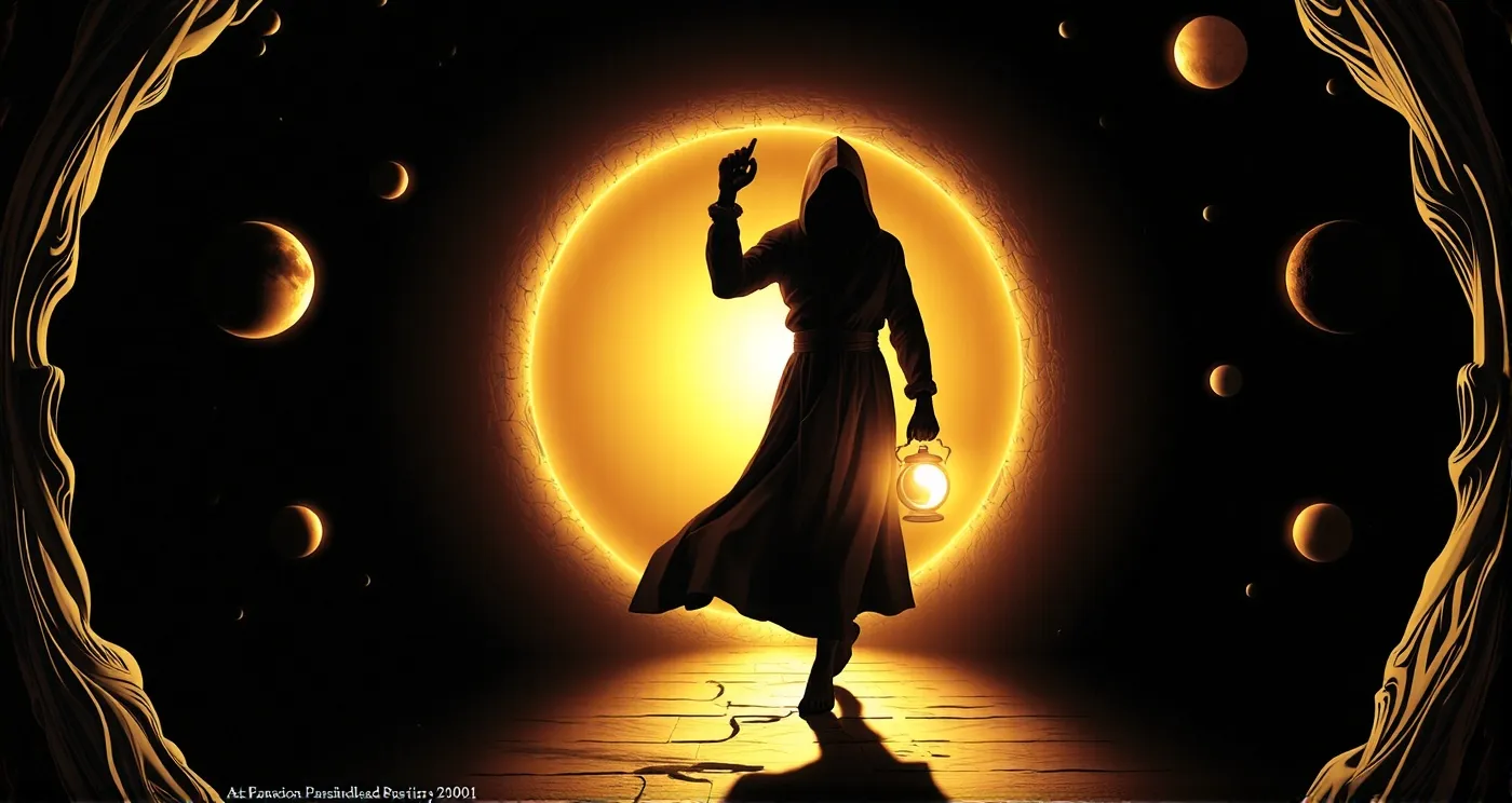 Yin Yang Robe Monk long robe Yin Yang symbols - Free AI Photo Generator - starryai