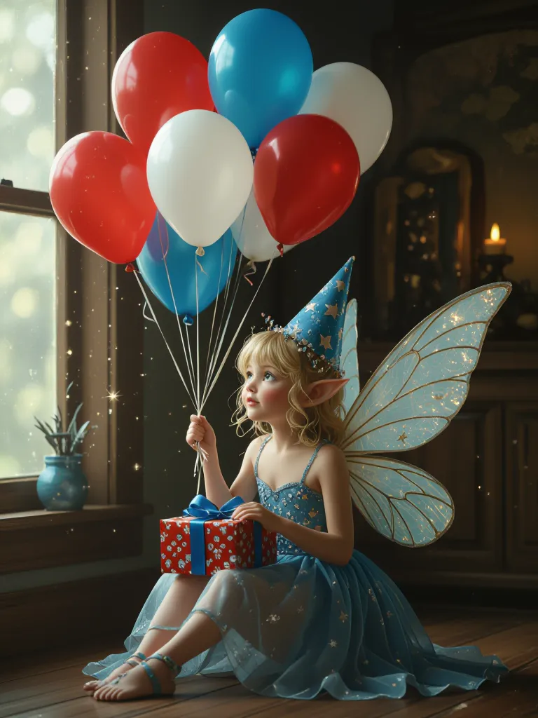 a magical enchanted happy pixie - Free AI Photo Generator - starryai