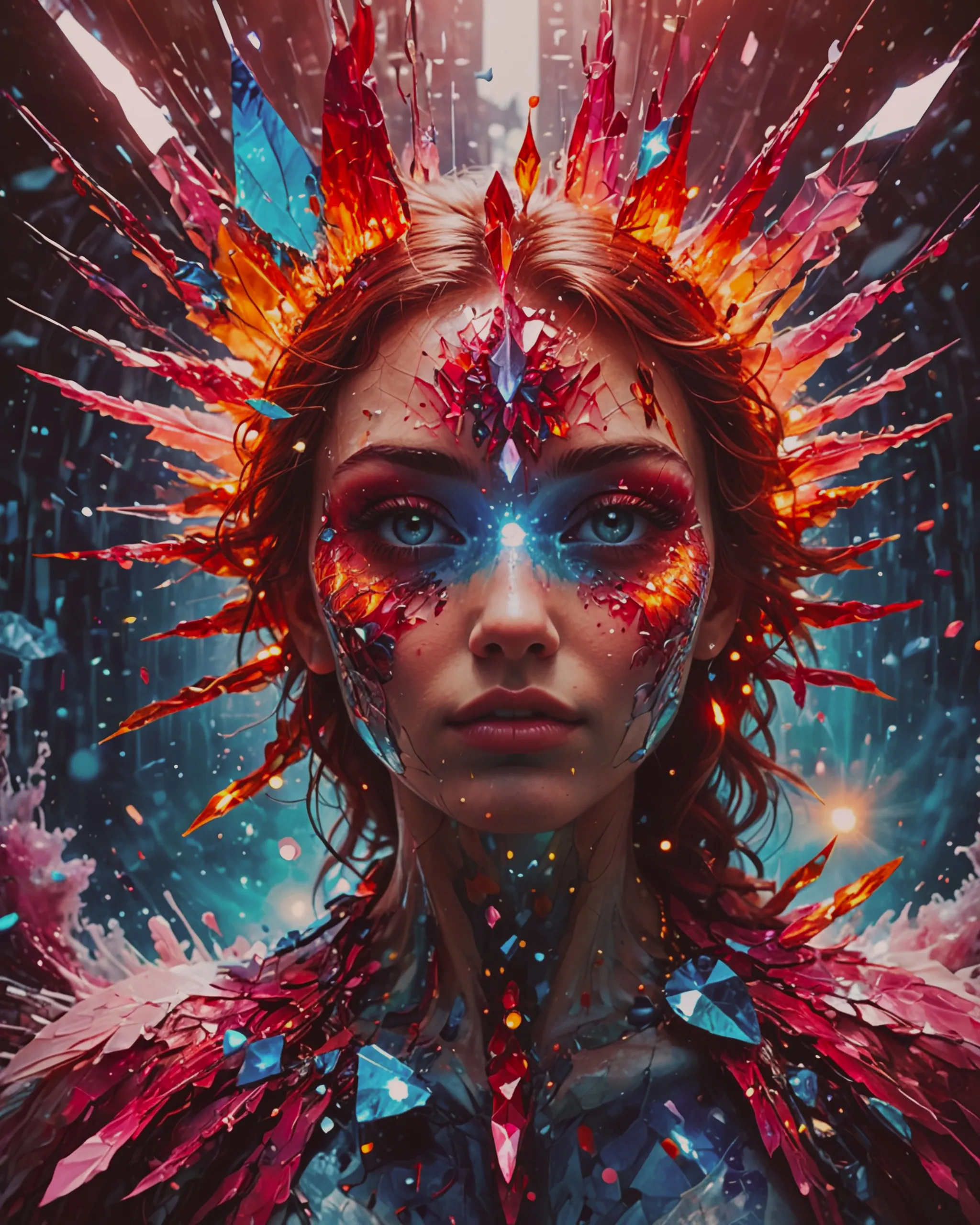 a radiant explosion Jenny's from - Free AI Photo Generator - starryai