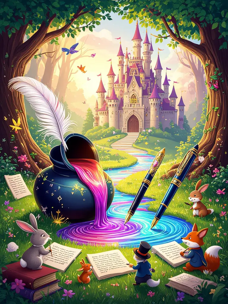 Imagine a vibrant enchanting set - Free AI Photo Generator - starryai