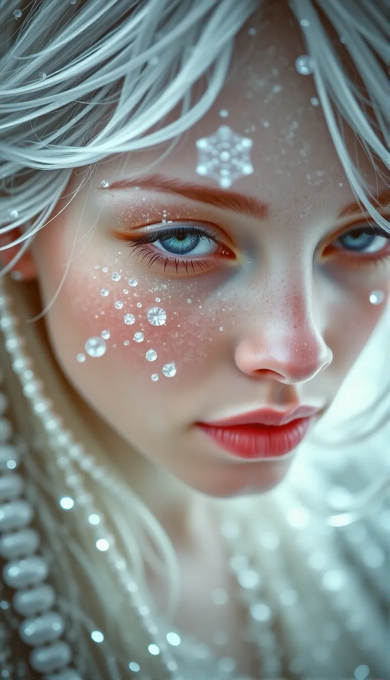 A close-up, ethereal portrait a - Free AI Photo Generator - starryai