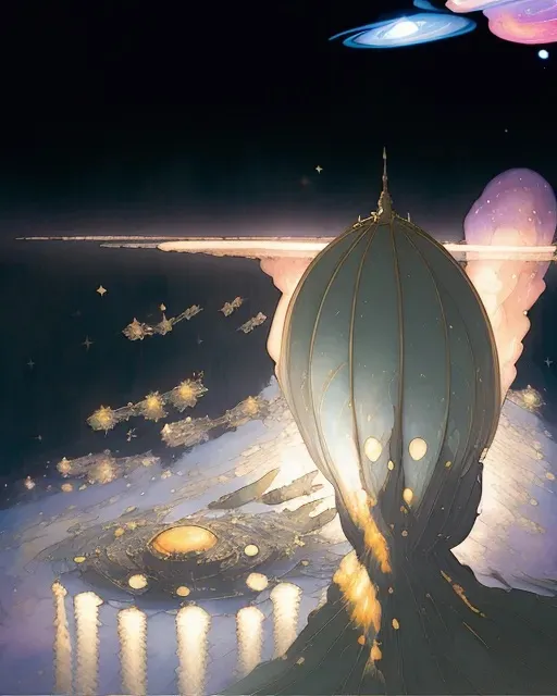 Star light clusters over space - Free AI Photo Generator - starryai