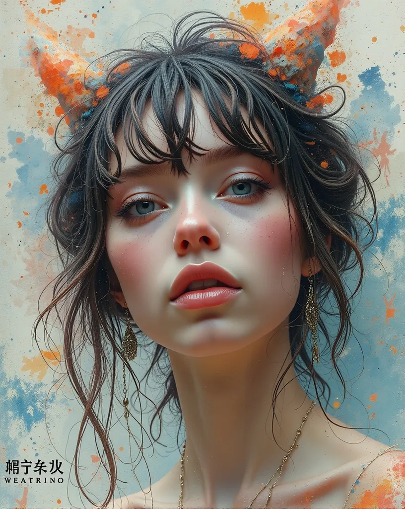 , beautiful watercolor portrait, - Free AI Photo Generator - starryai
