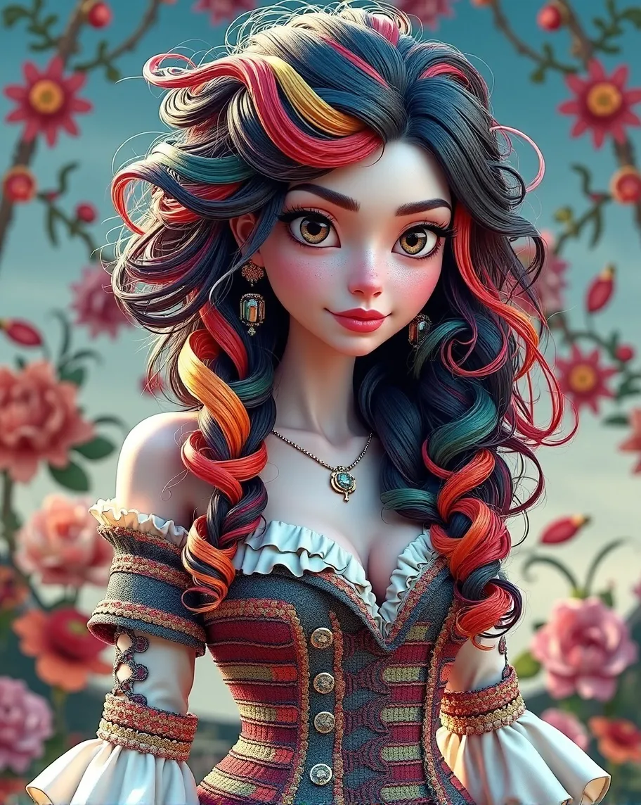 Digital painting a woman rainbow - Free AI Photo Generator - starryai