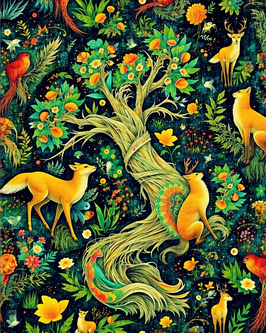 Create beautiful whimsical wall - Free AI Photo Generator - starryai