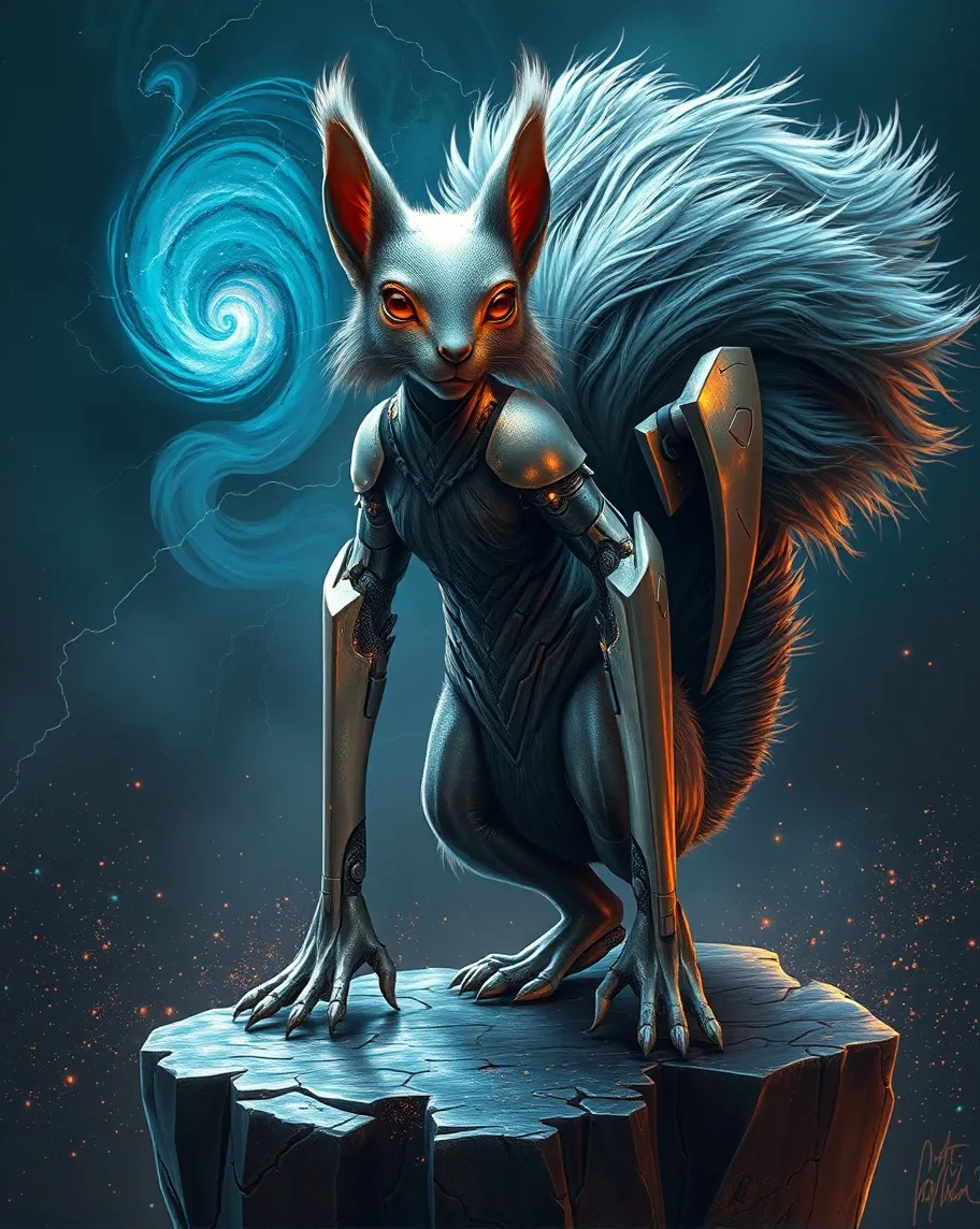 digital painting a humanoid a on - Free AI Photo Generator - starryai