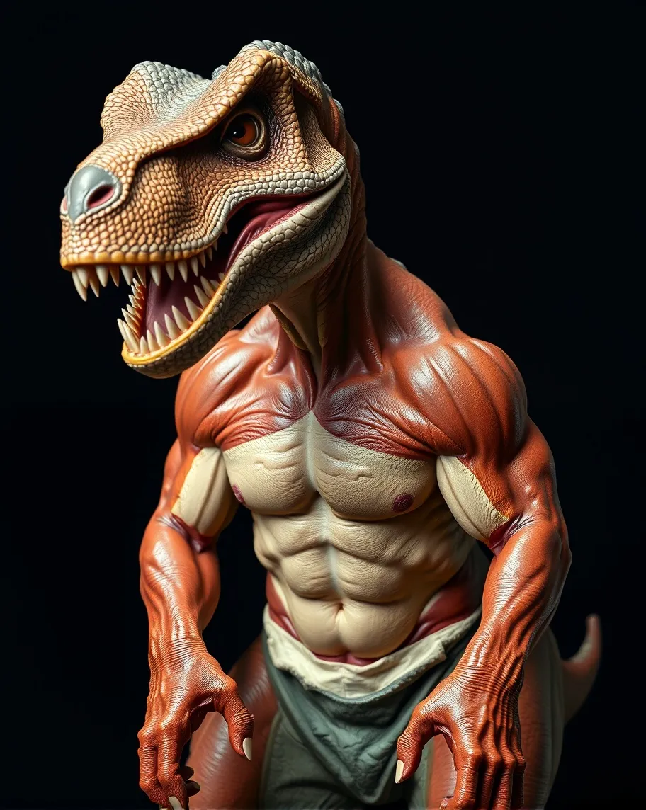Muscular tyrannosaurus Rex ripped - Free AI Photo Generator - starryai