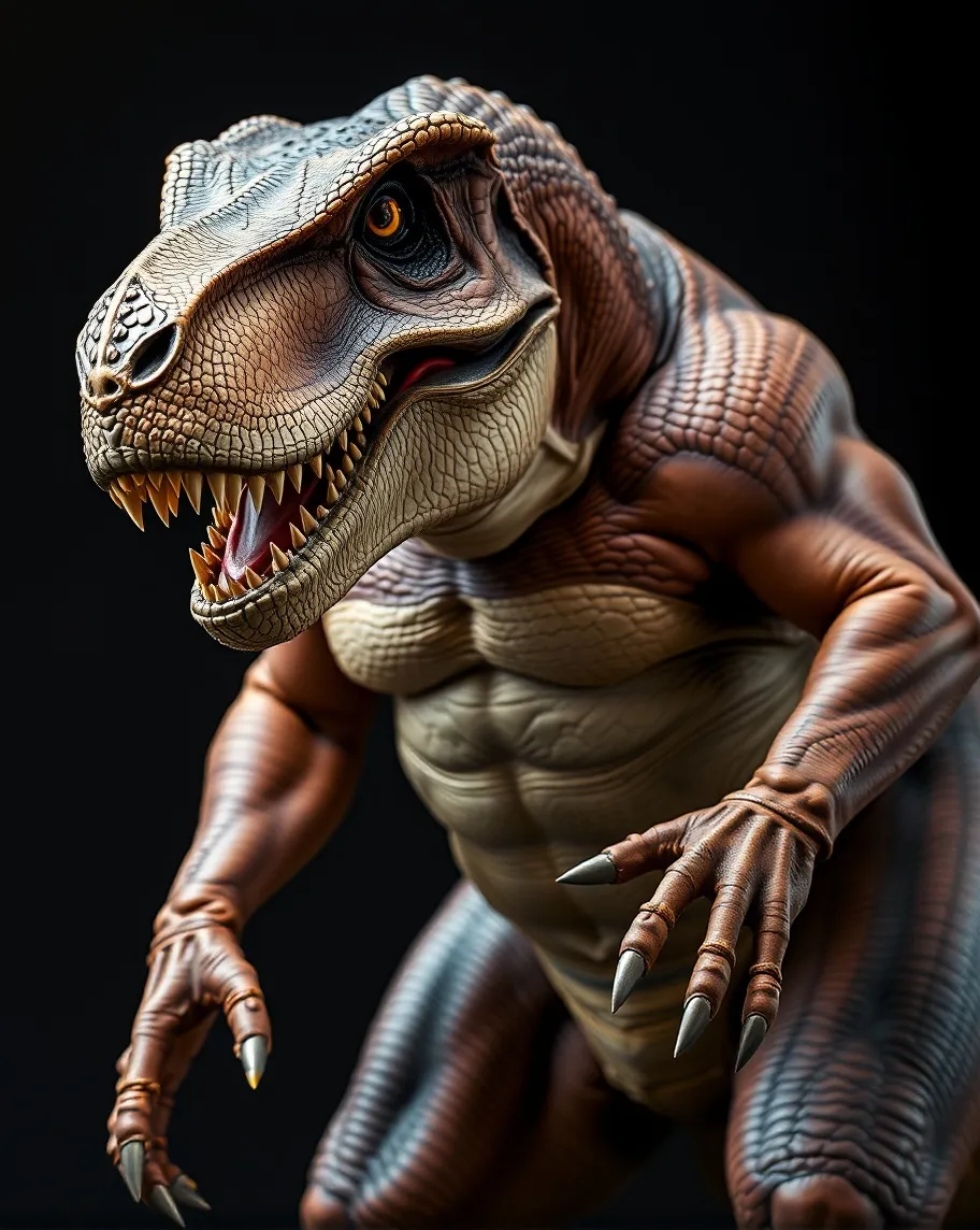 Muscular tyrannosaurus Rex ripped - Free AI Photo Generator - starryai