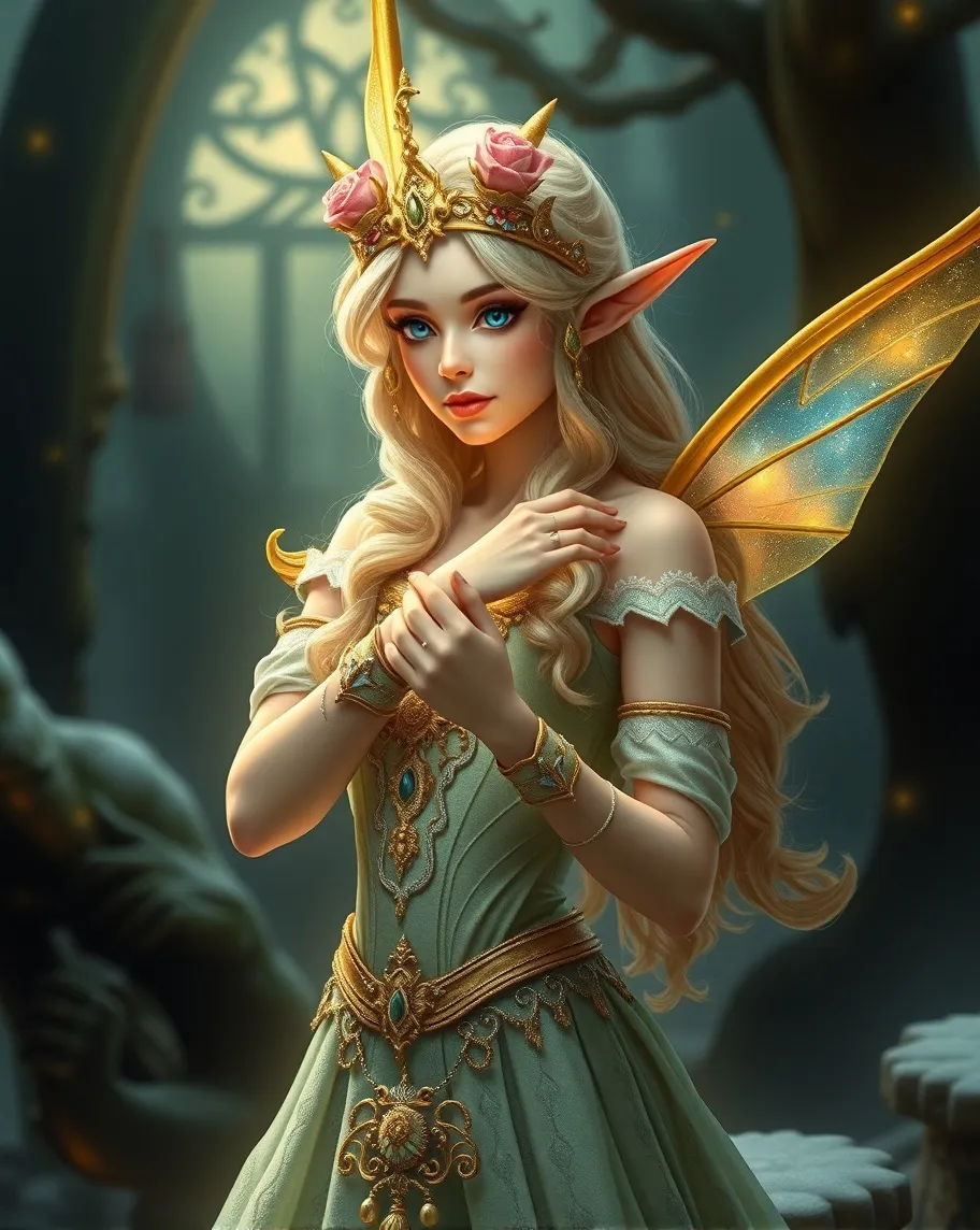 elf princess luminous - Free AI Photo Generator - starryai
