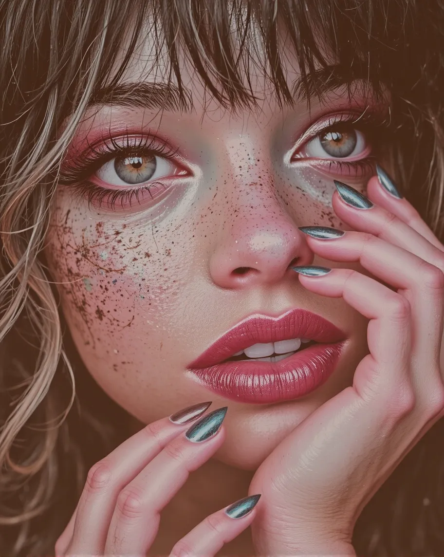 Inkxplosion! All over a beautiful - Free AI Photo Generator - starryai