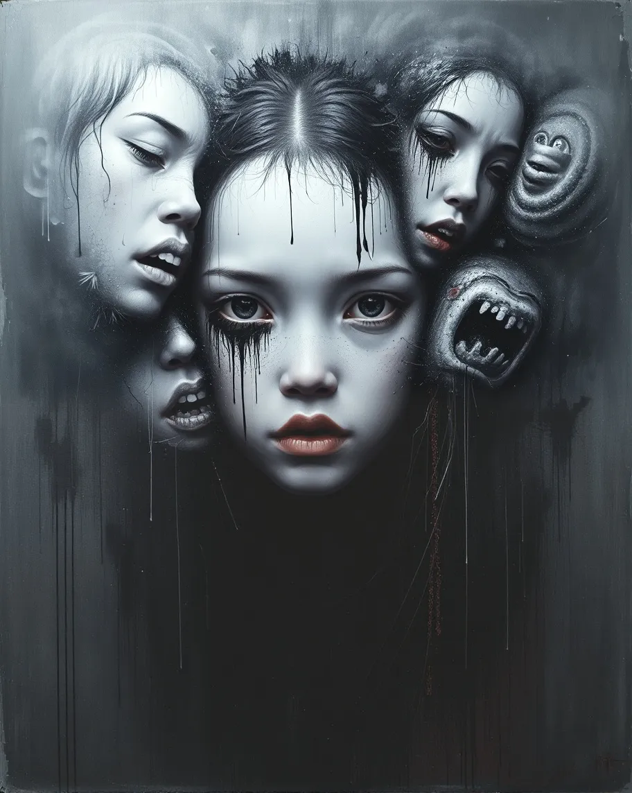 A haunting surreal portrait a her - Free AI Photo Generator - starryai