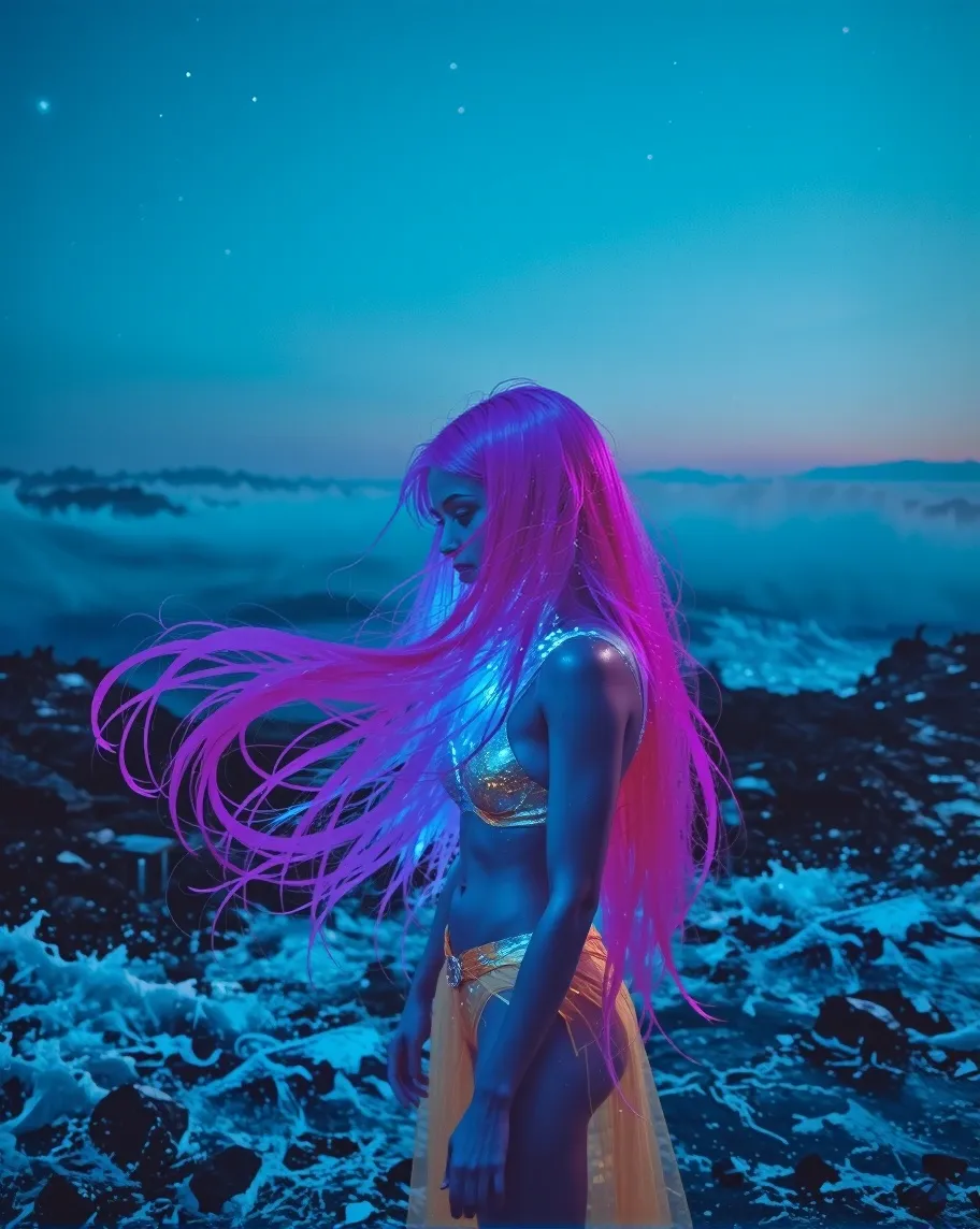 digital painting a woman long on - Free AI Photo Generator - starryai