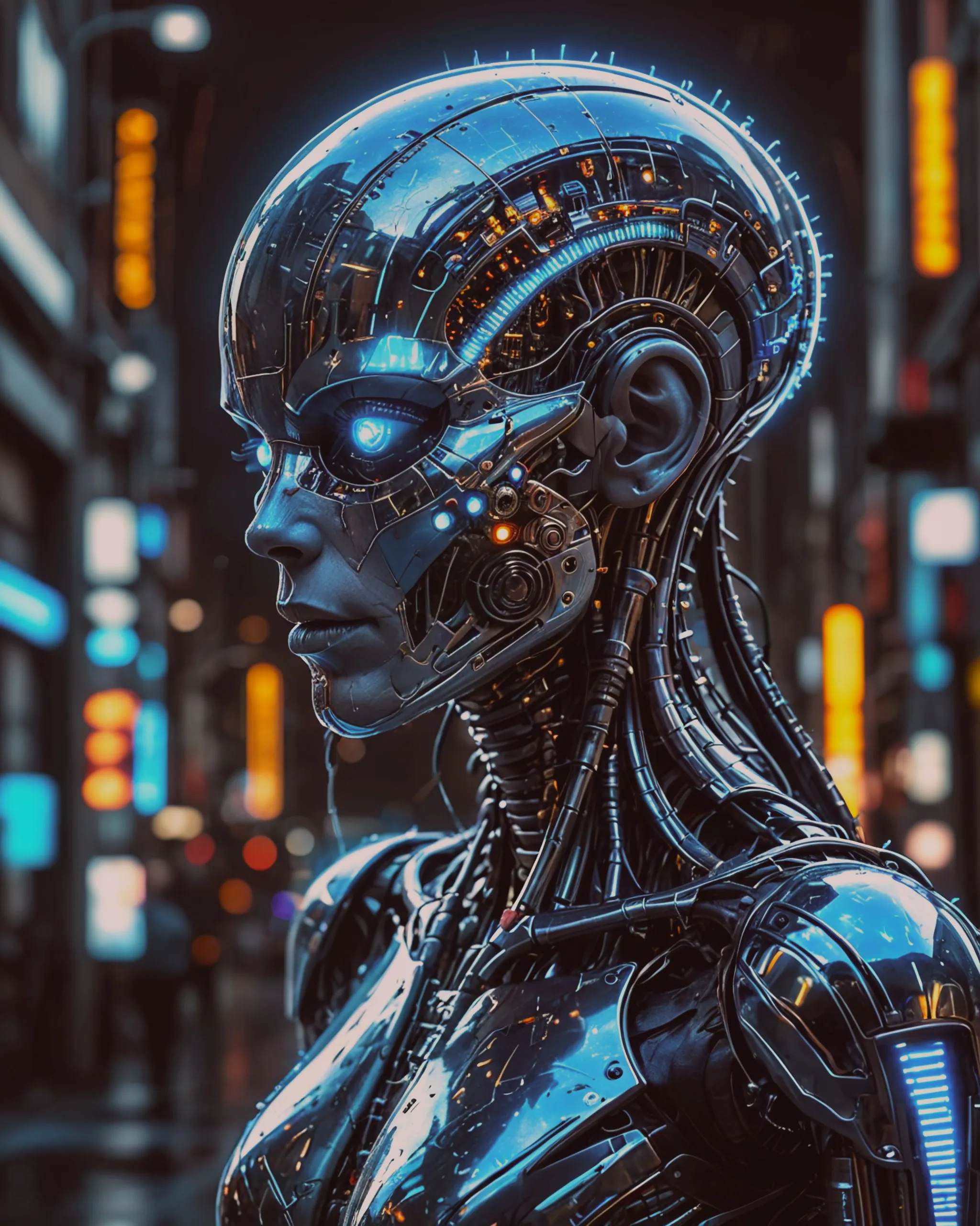 3D render a humanoid android a 8K - Free AI Photo Generator - starryai