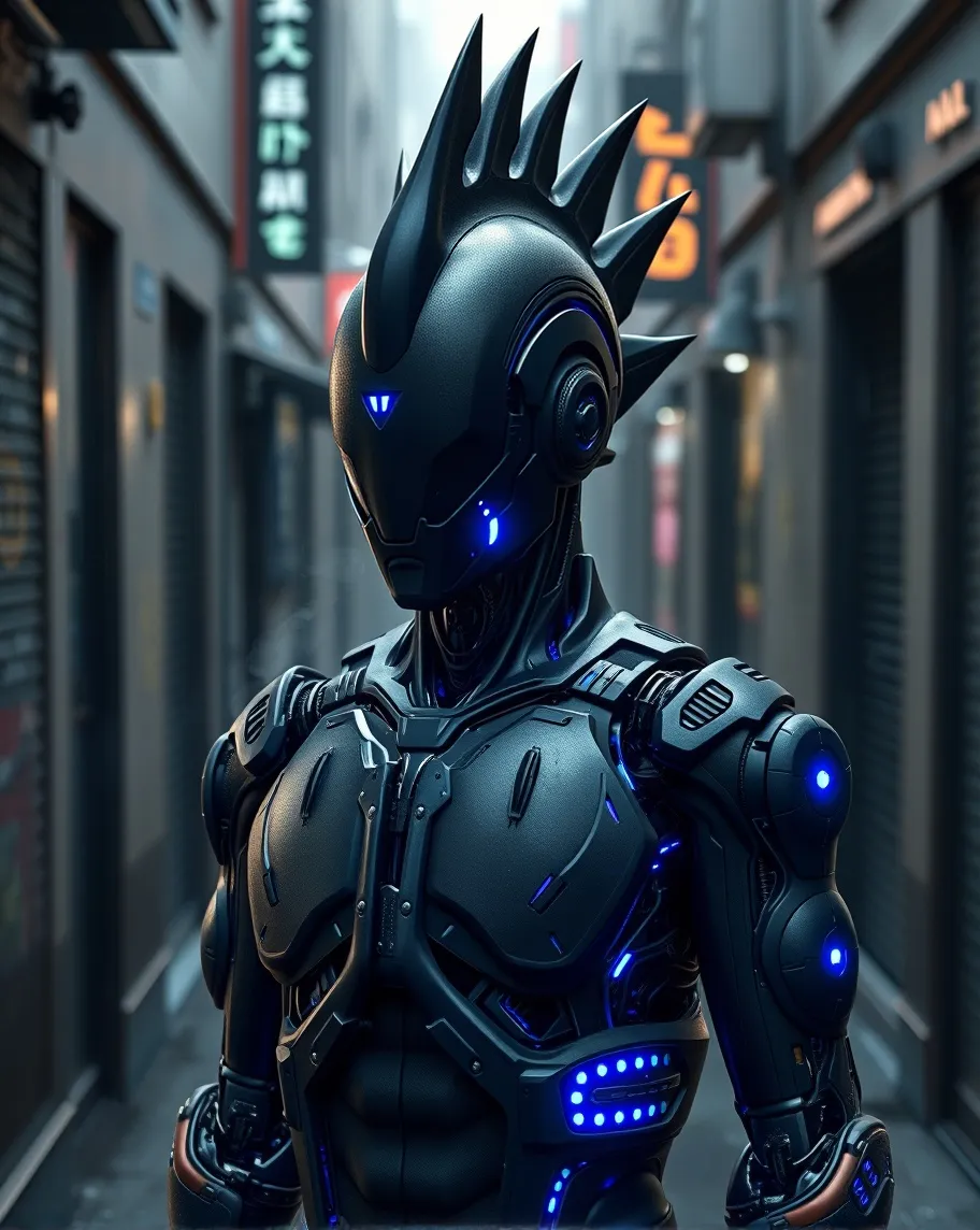3D render a humanoid android a - Free AI Photo Generator - starryai