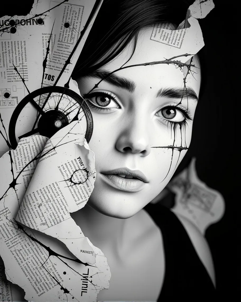 A mysterious young woman glowing - Free AI Photo Generator - starryai