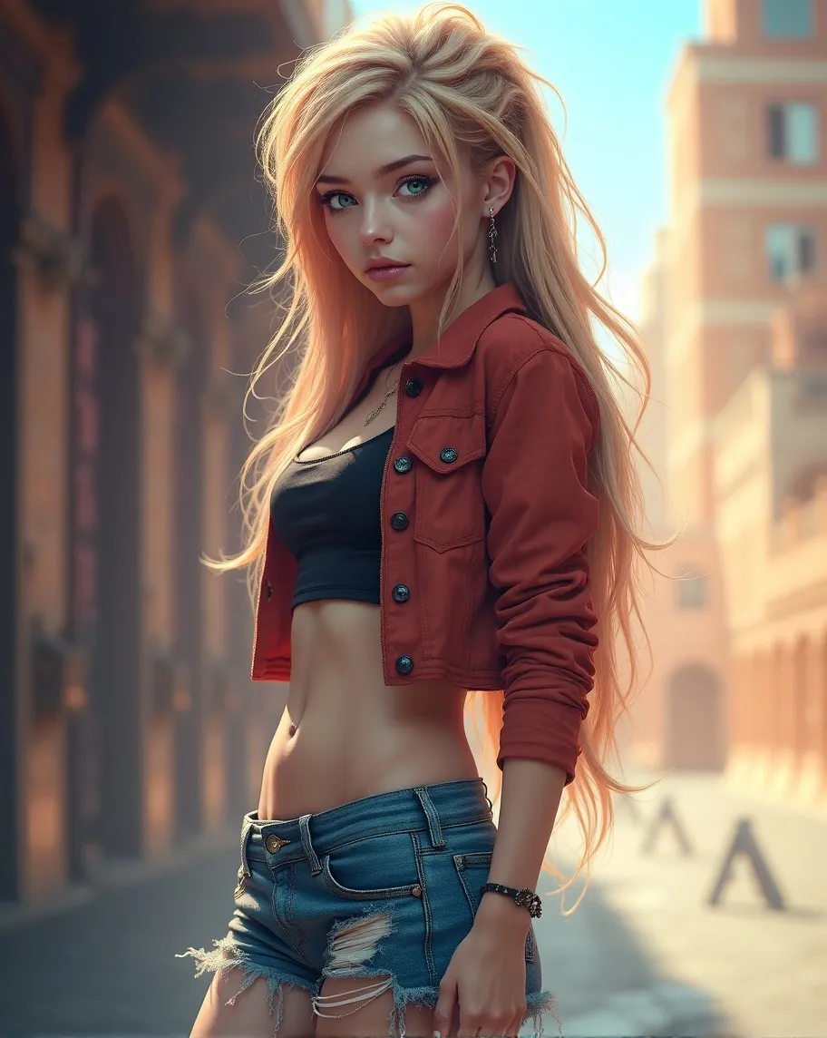 A digital art illustration a long - Free AI Photo Generator - starryai