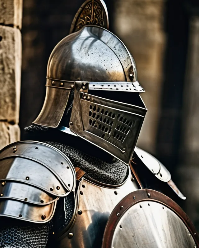 A medieval knight full armor. - Free AI Photo Generator - starryai