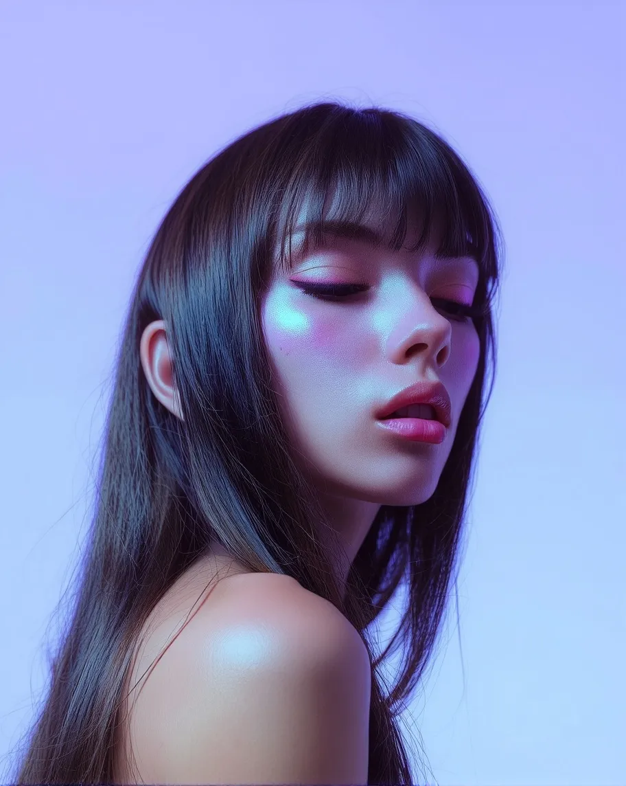 Beautiful long haired android - Free AI Photo Generator - starryai