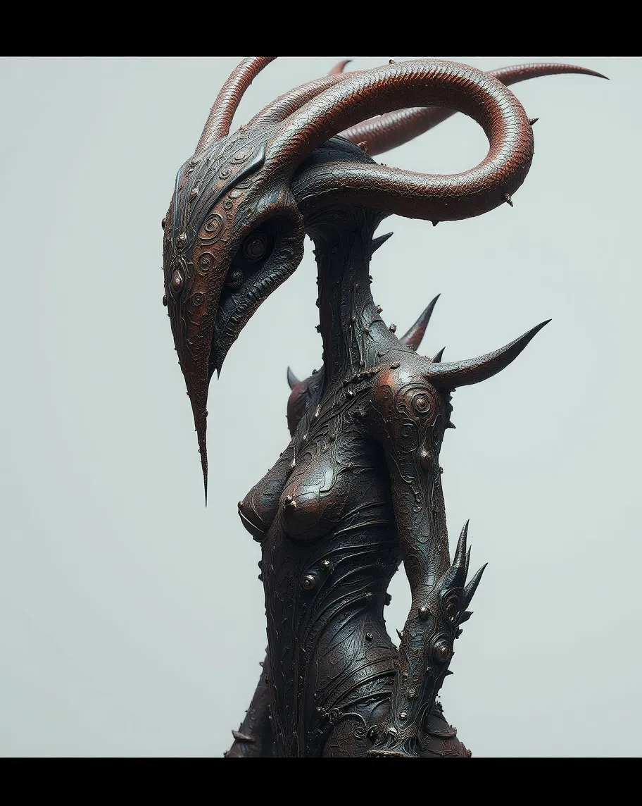 A futuristic, humanoid figure a - Free AI Photo Generator - starryai