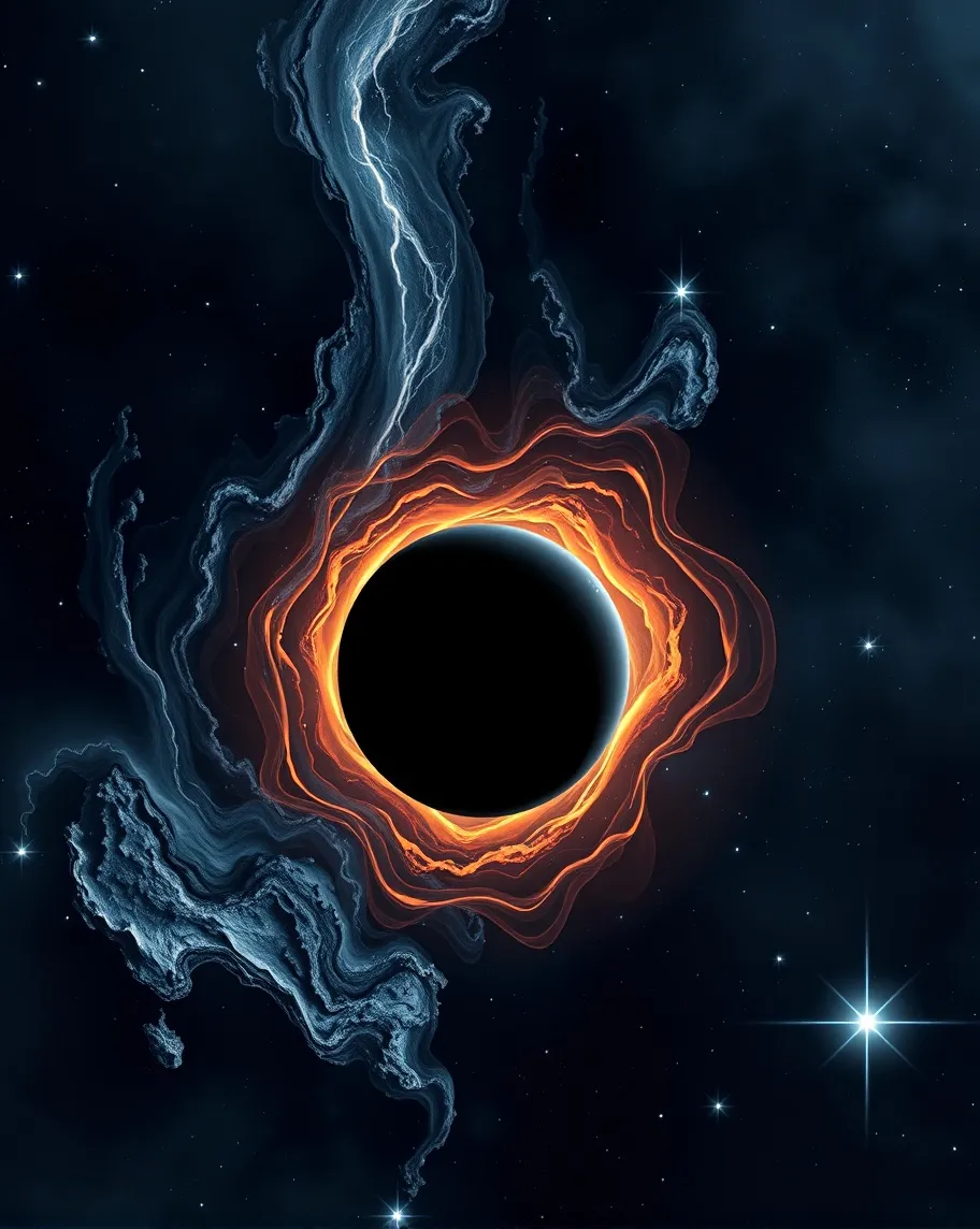 dark dimension. Black hole star - Free AI Photo Generator - starryai