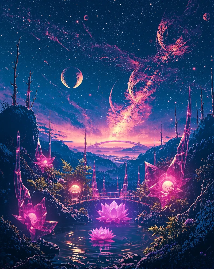 Galactic Garden - Free AI Photo Generator - starryai