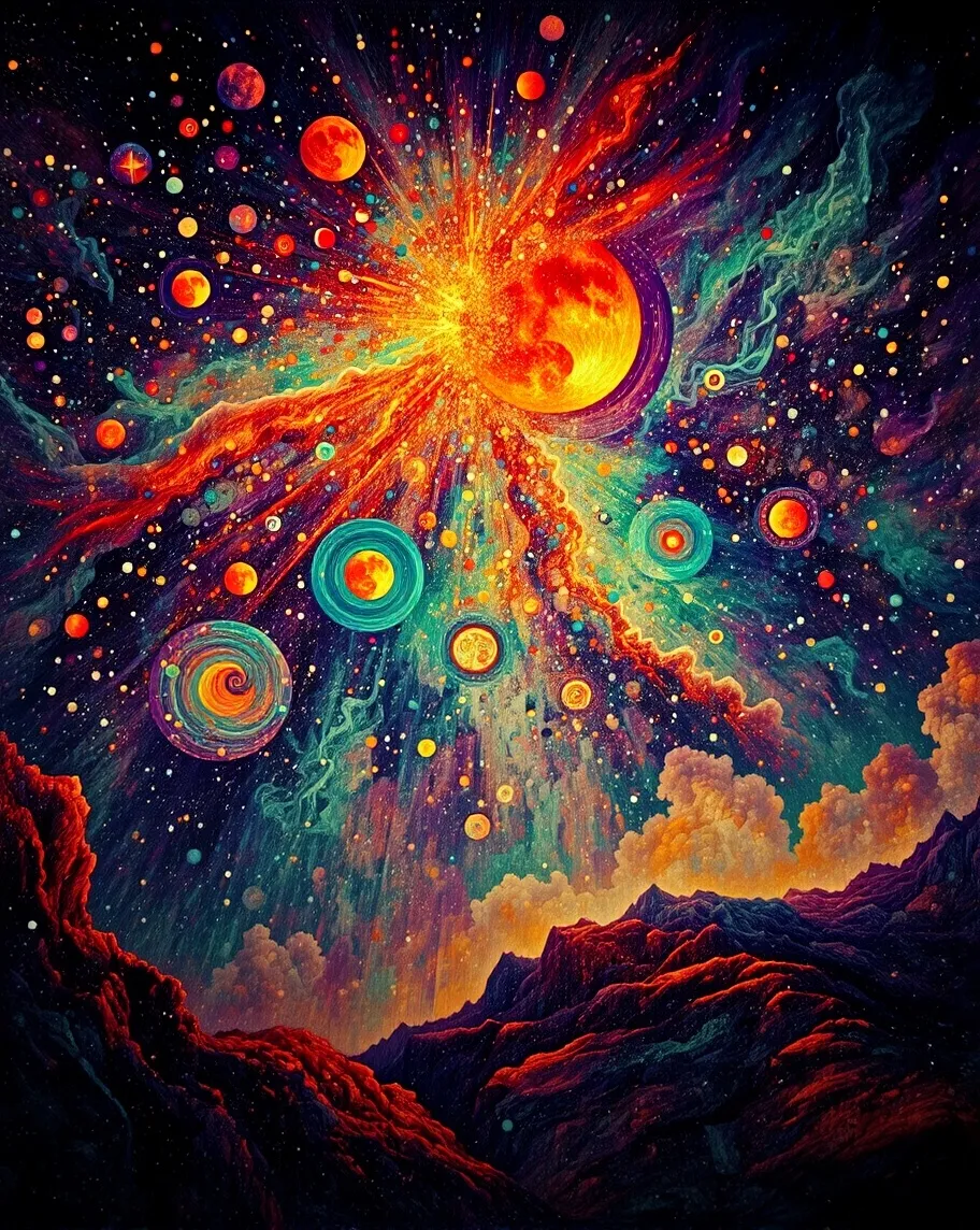 A breathtaking galactic garden. - Free AI Photo Generator - starryai