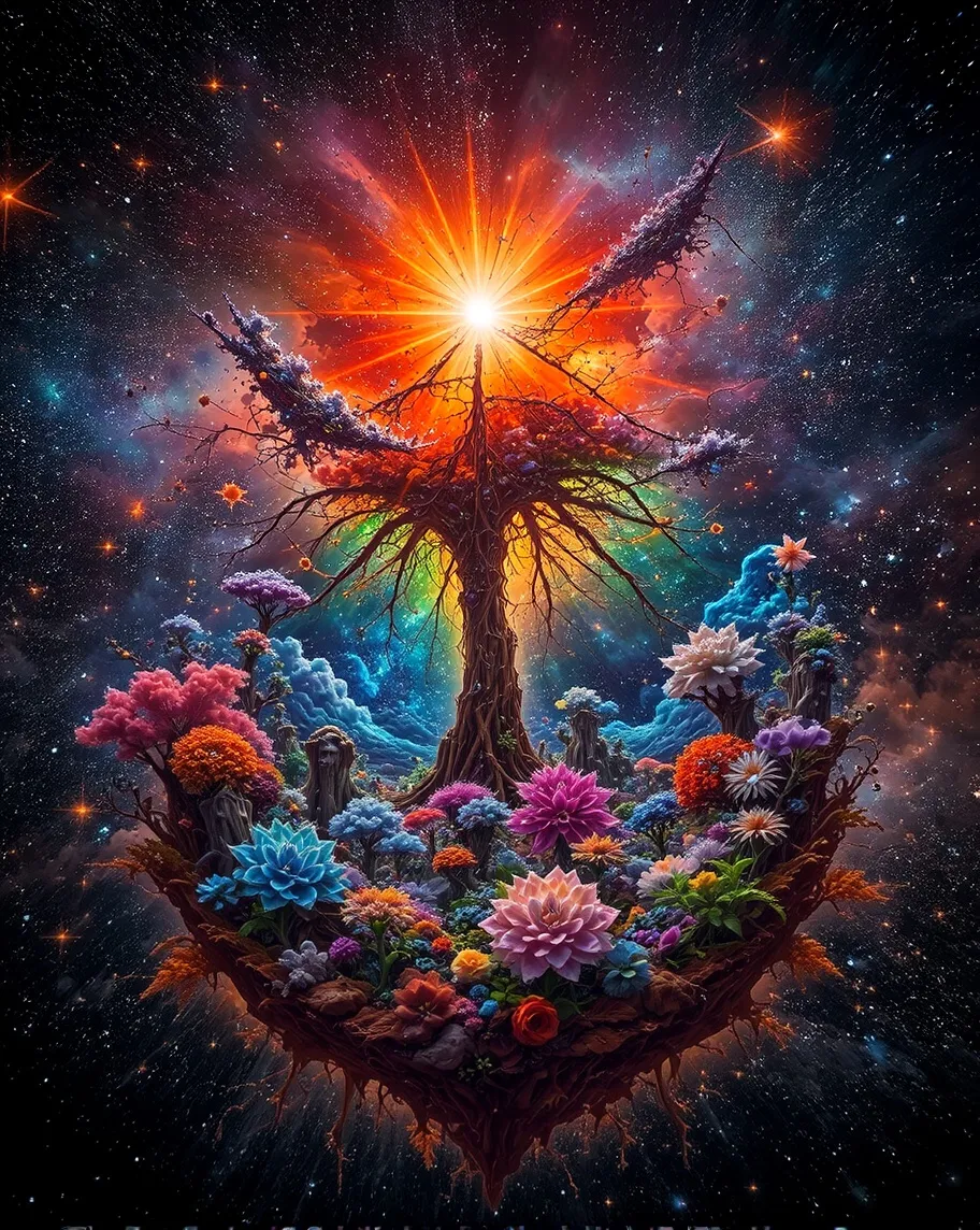 A breathtaking galactic garden. - Free AI Photo Generator - starryai