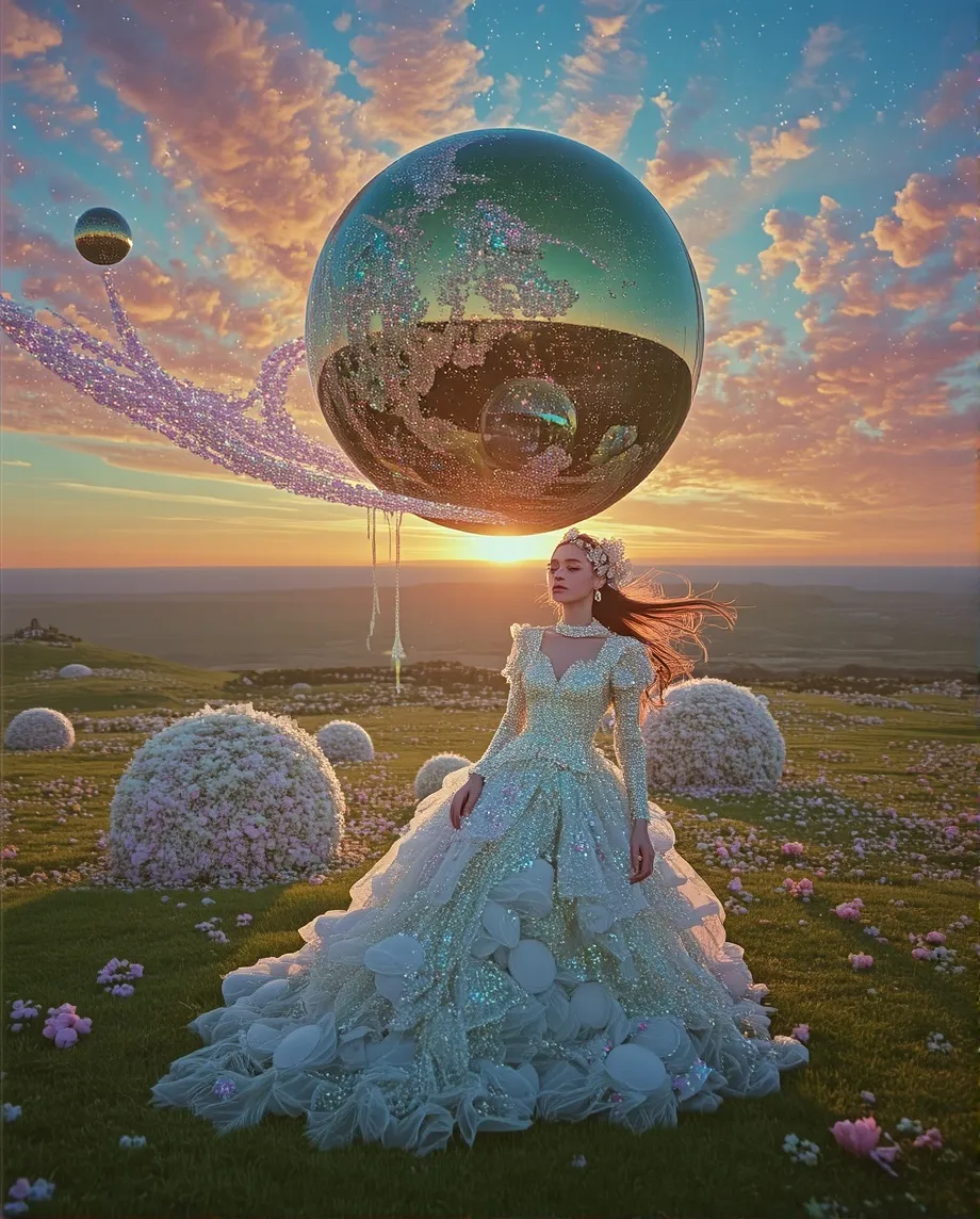 Galactic gardens, She her under - Free AI Photo Generator - starryai