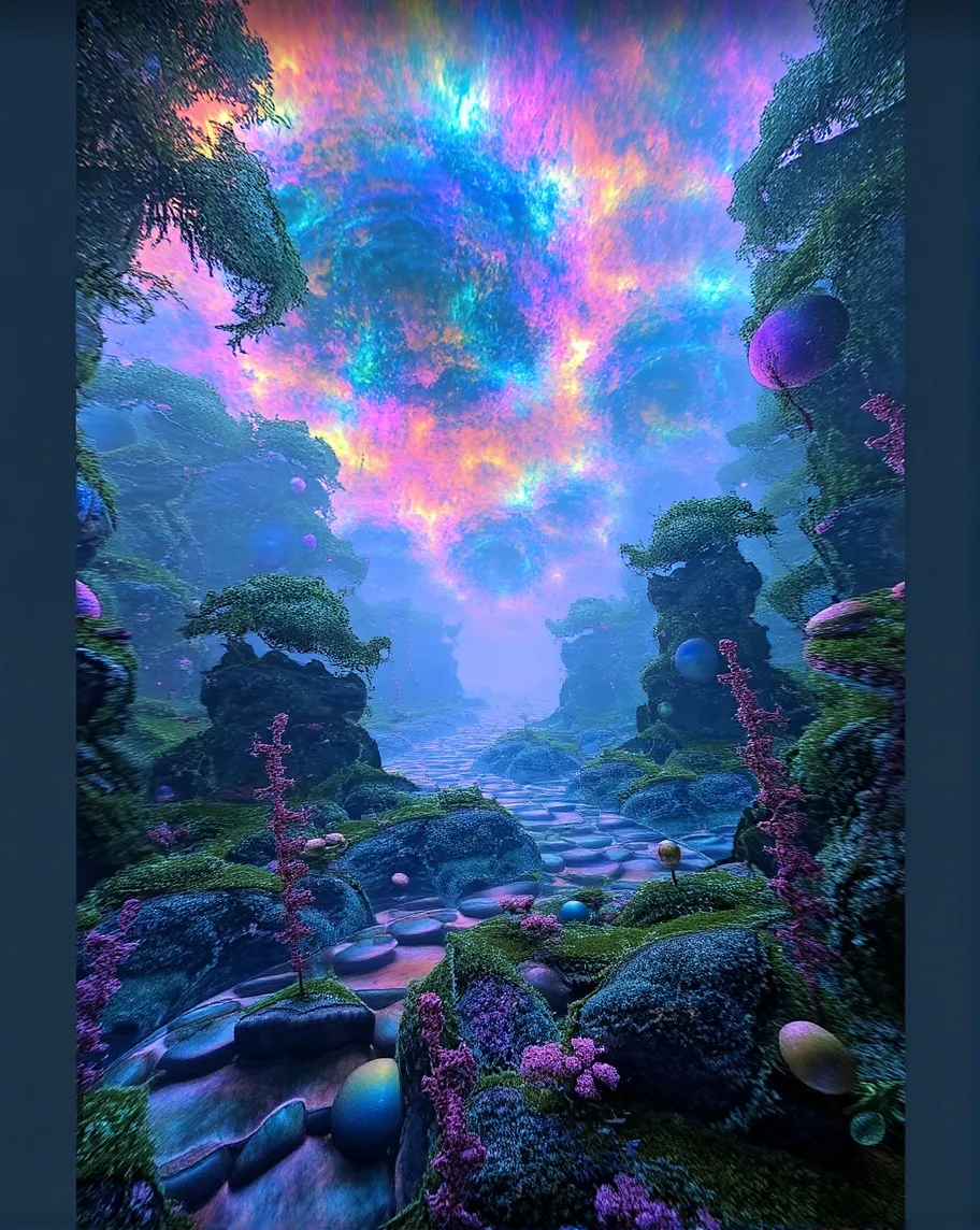 Galactic gardens , 8K 3D, Digital - Free AI Photo Generator - starryai