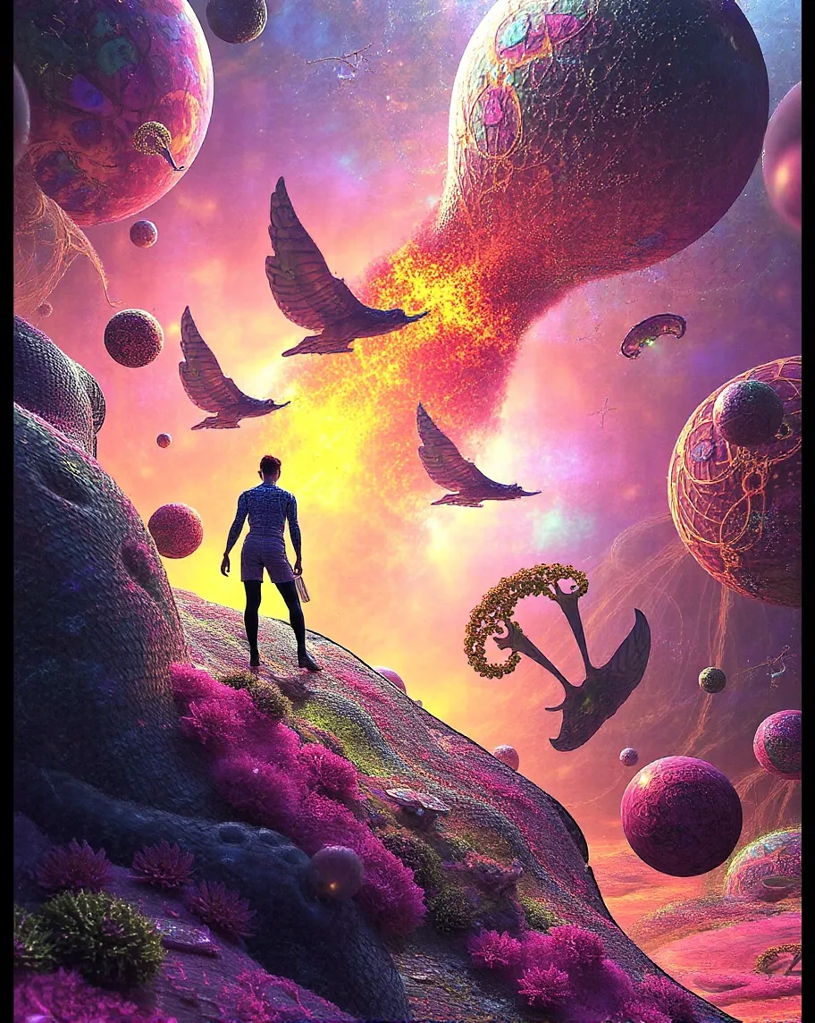 Galactic gardens , 8K 3D, Digital - Free AI Photo Generator - starryai