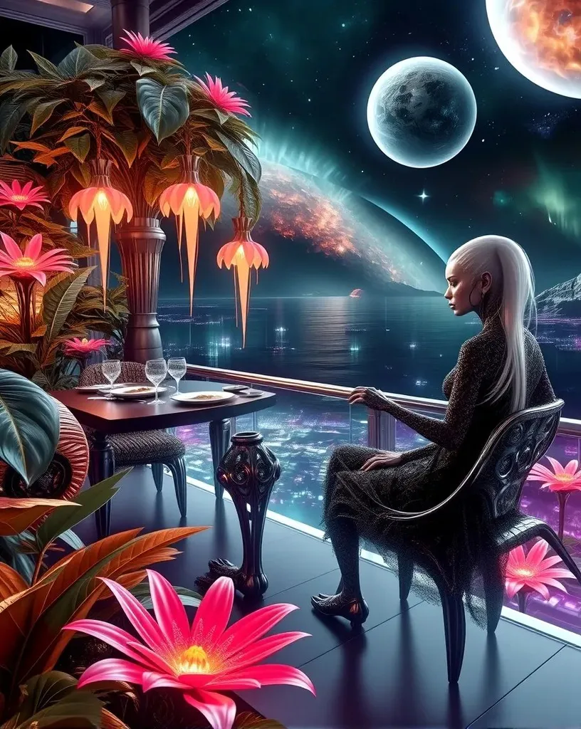 Galactic Gardens~Ocean Gardens. - Free AI Photo Generator - starryai