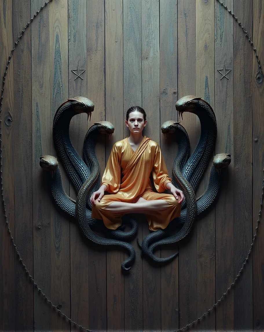 A serene scene featuring a person - Free AI Photo Generator - starryai