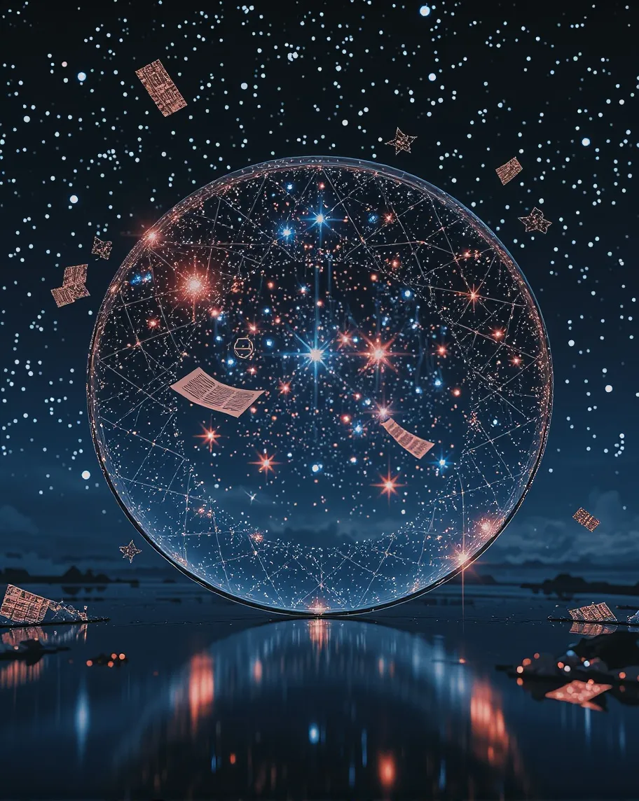 Crystal Star Mirror “A circular - Free AI Photo Generator - starryai