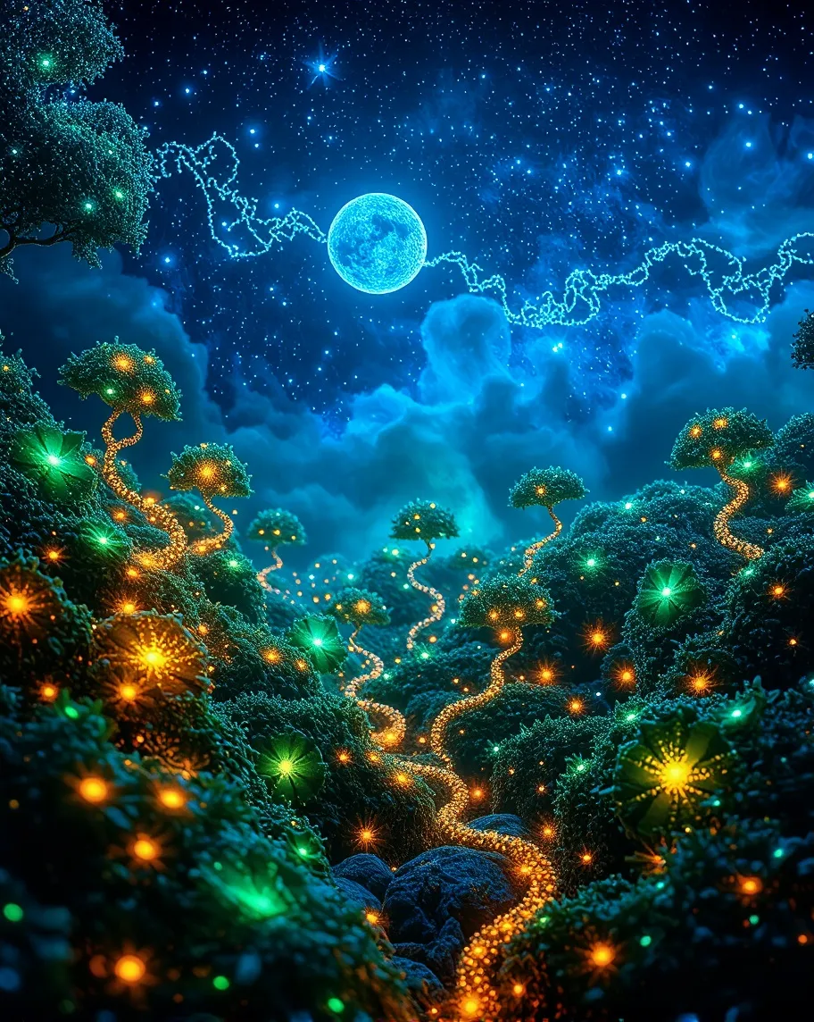 Night Garden Constellations “A — - Free AI Photo Generator - starryai