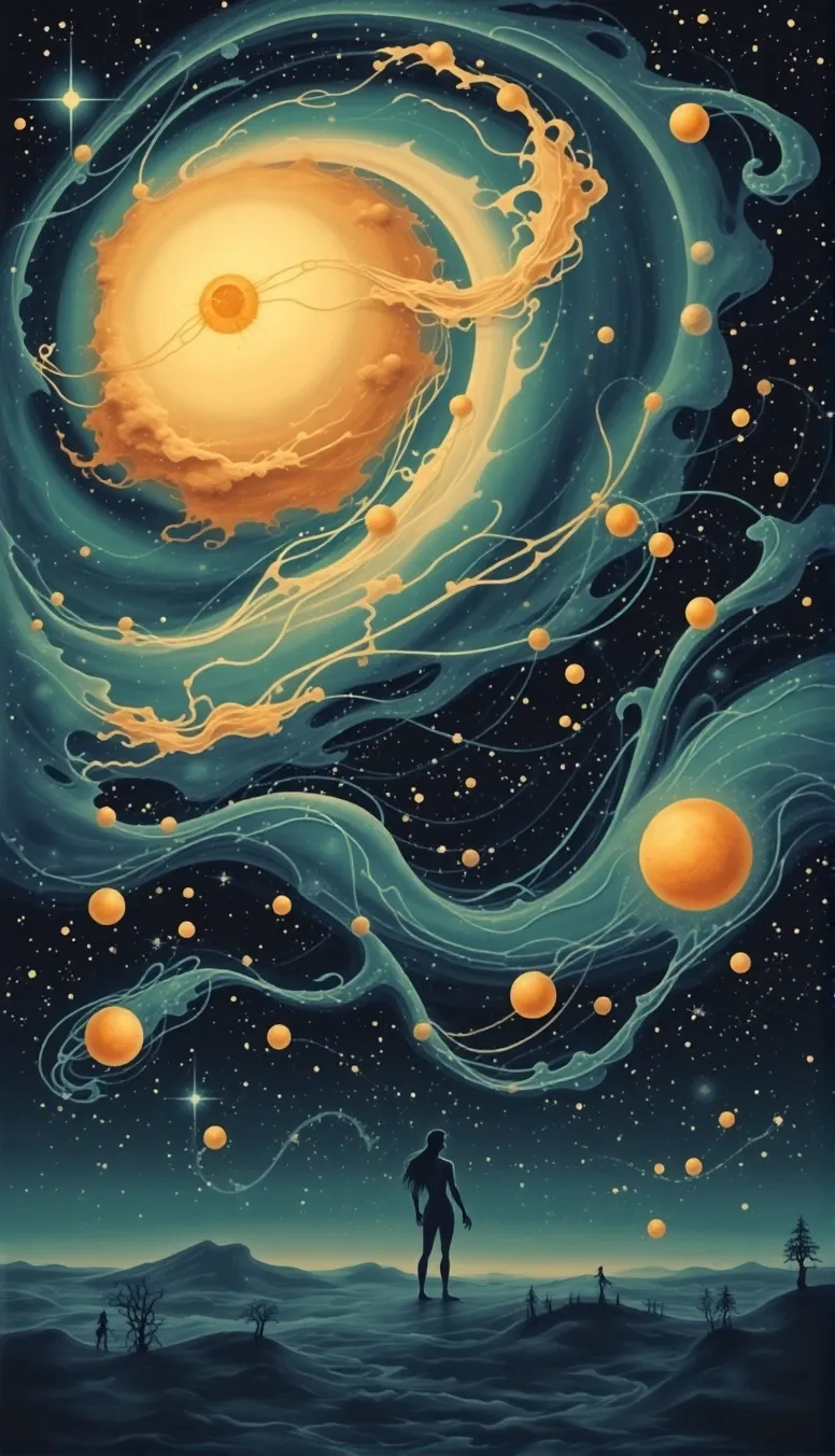 A night sky showing three divine - Free AI Photo Generator - starryai