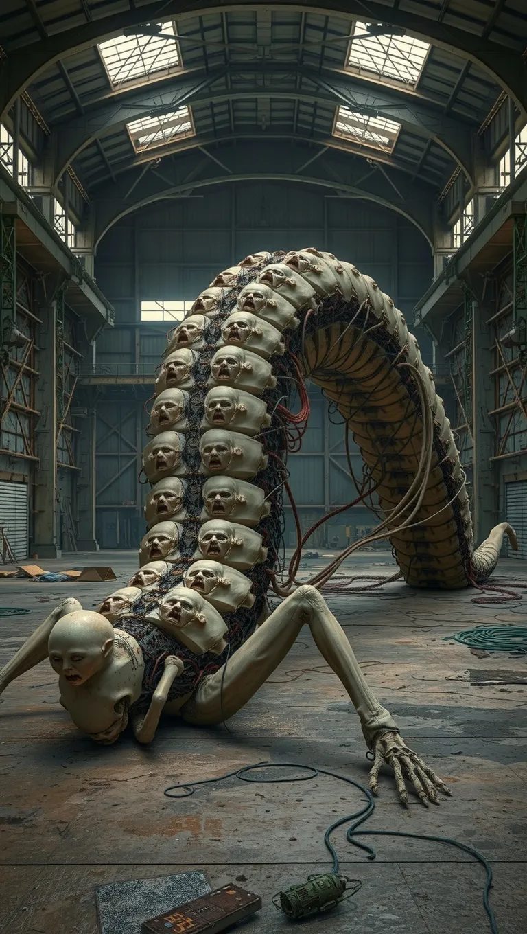 Inside a decrepit industrial a - Free AI Photo Generator - starryai