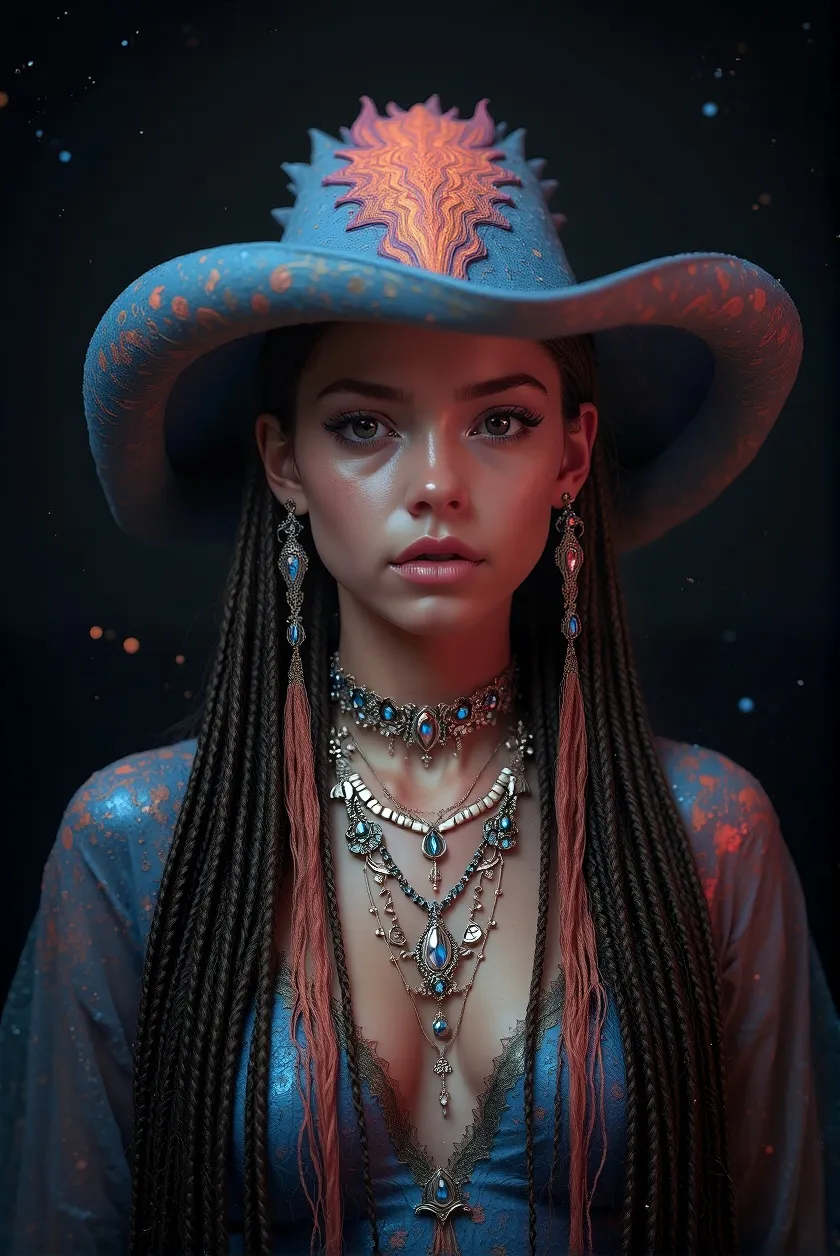 Digital portrait a young woman - Free AI Photo Generator - starryai