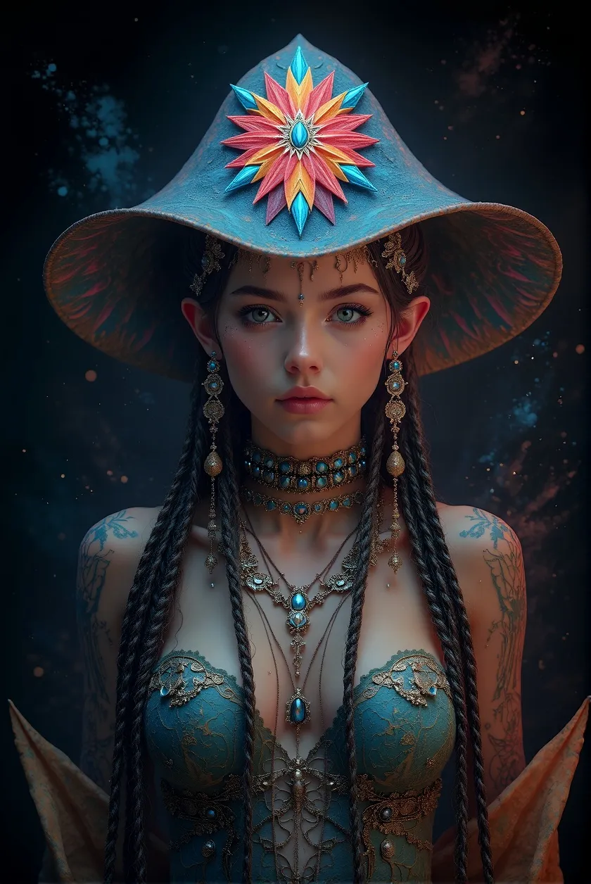 Digital portrait a young woman - Free AI Photo Generator - starryai
