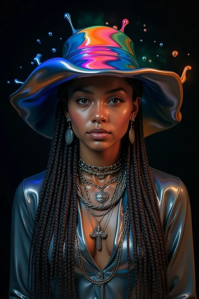 Digital portrait a young woman - Free AI Photo Generator - starryai