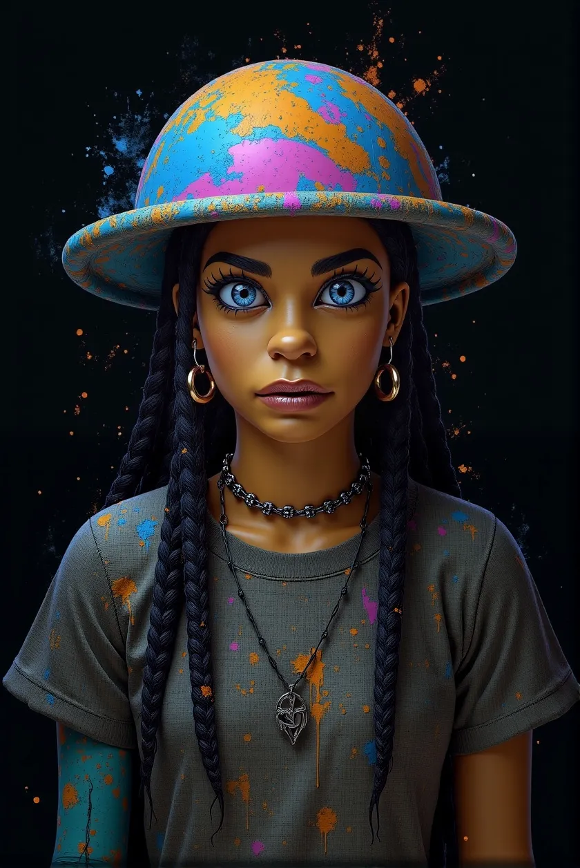 Digital portrait a young woman - Free AI Photo Generator - starryai