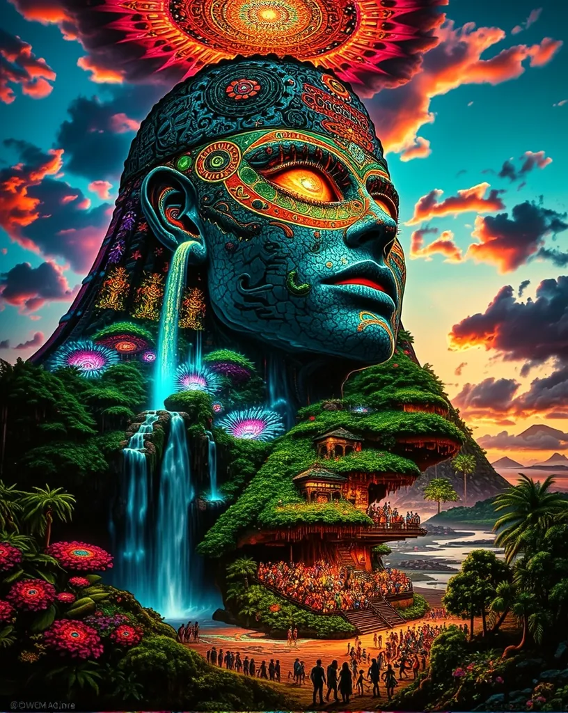 A living sacred mountain revered - Free AI Photo Generator - starryai