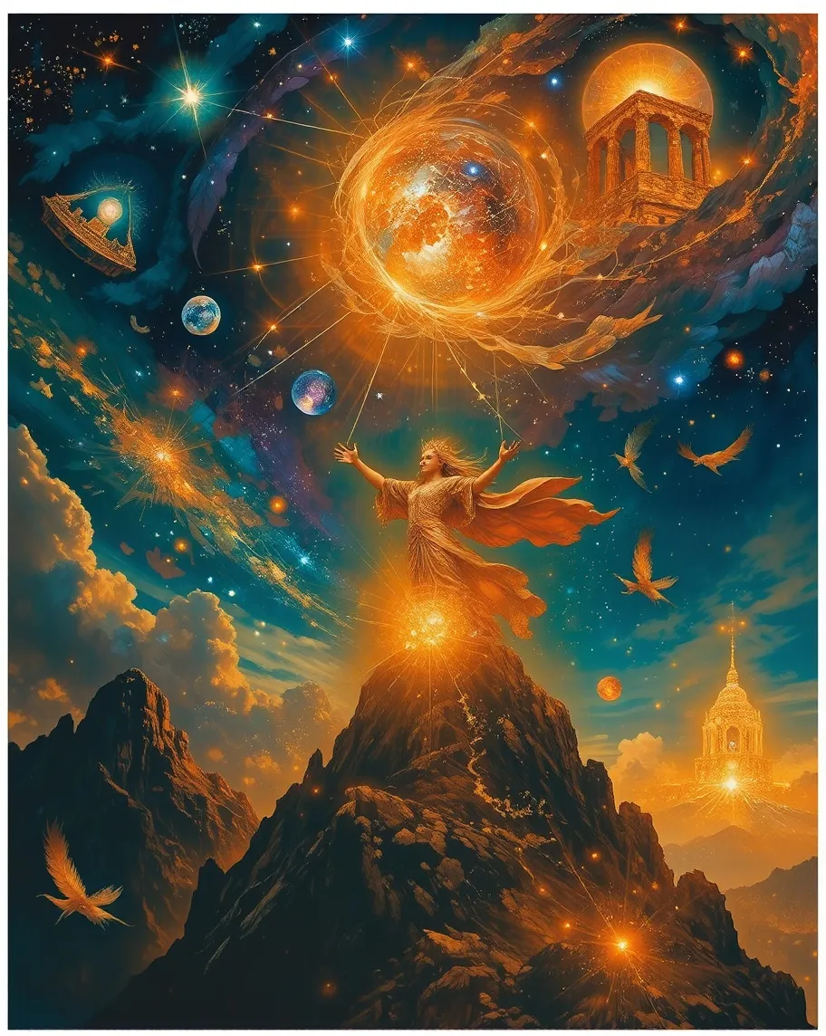 A majestic figure draped flowing - Free AI Photo Generator - starryai