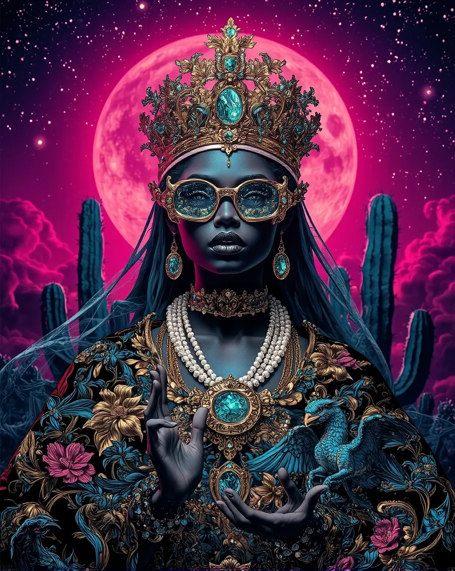 A regal futuristic woman ornate - Free AI Photo Generator - starryai