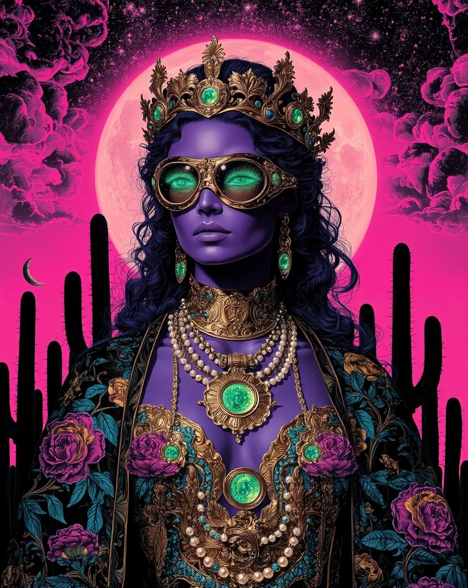 A regal futuristic woman ornate - Free AI Photo Generator - starryai