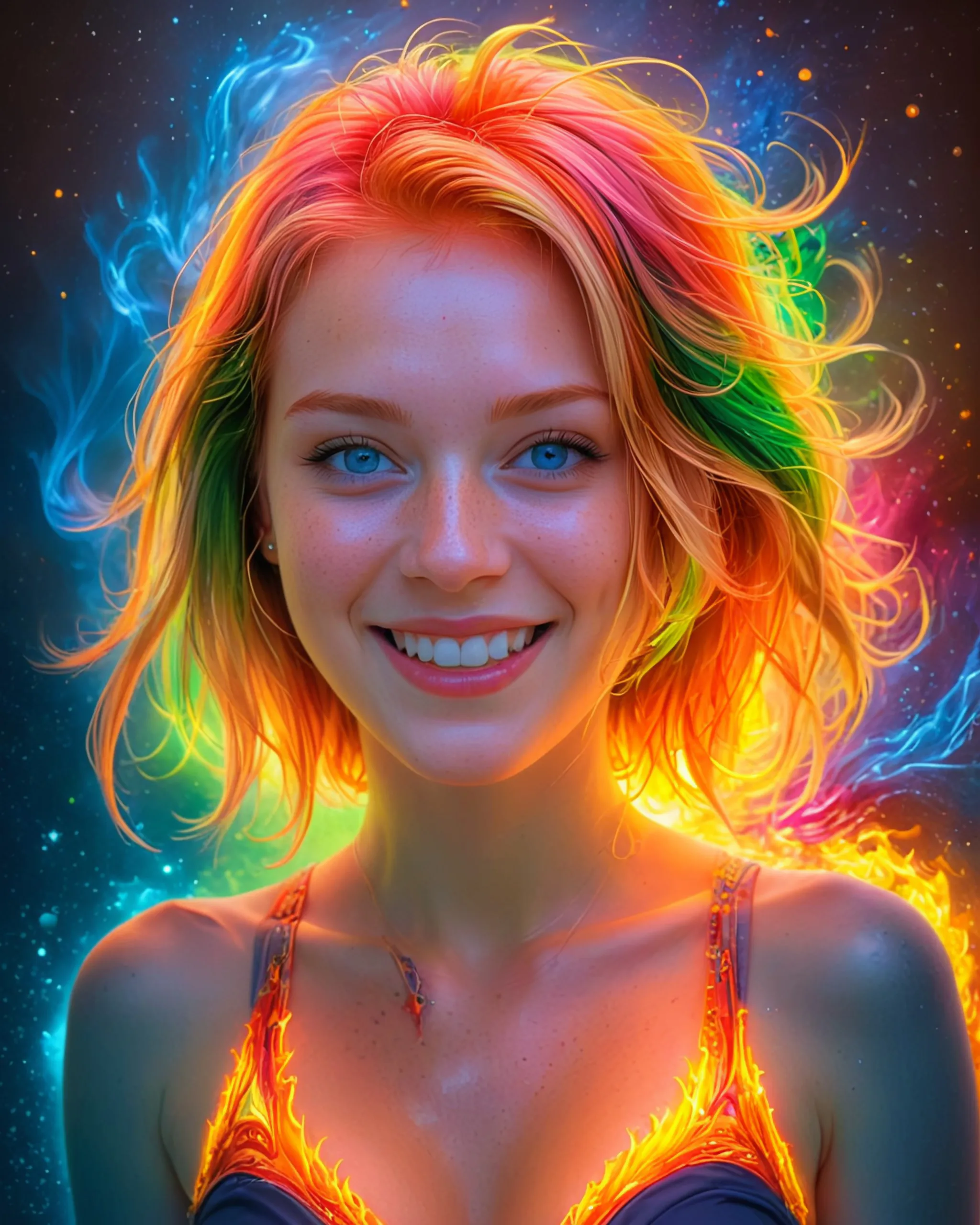 [A gorgeous woman who unique. She - Free AI Photo Generator - starryai