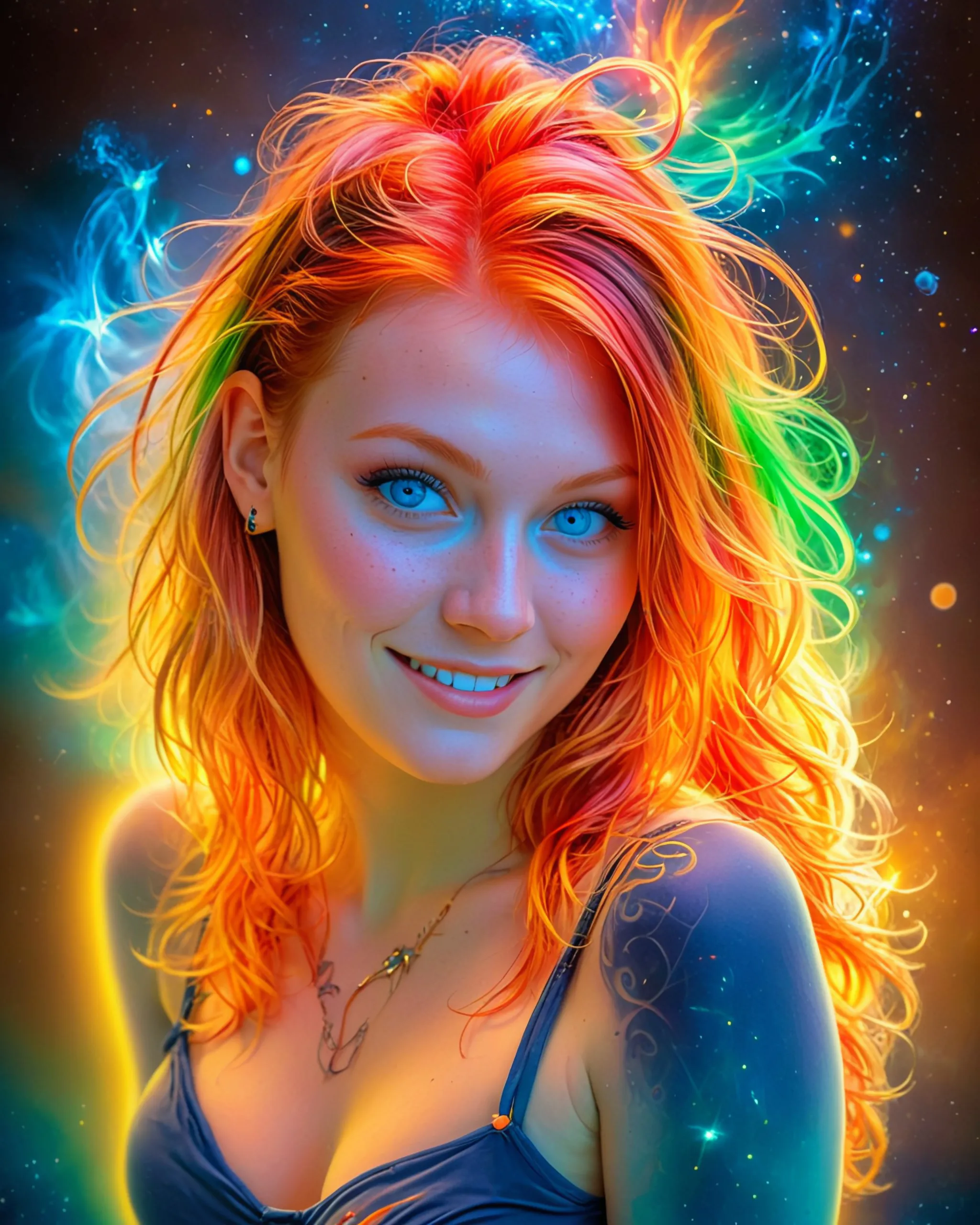 [A gorgeous woman who unique. She - Free AI Photo Generator - starryai