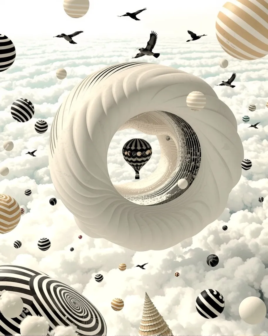 a surreal sky, massive clouds a - Free AI Photo Generator - starryai